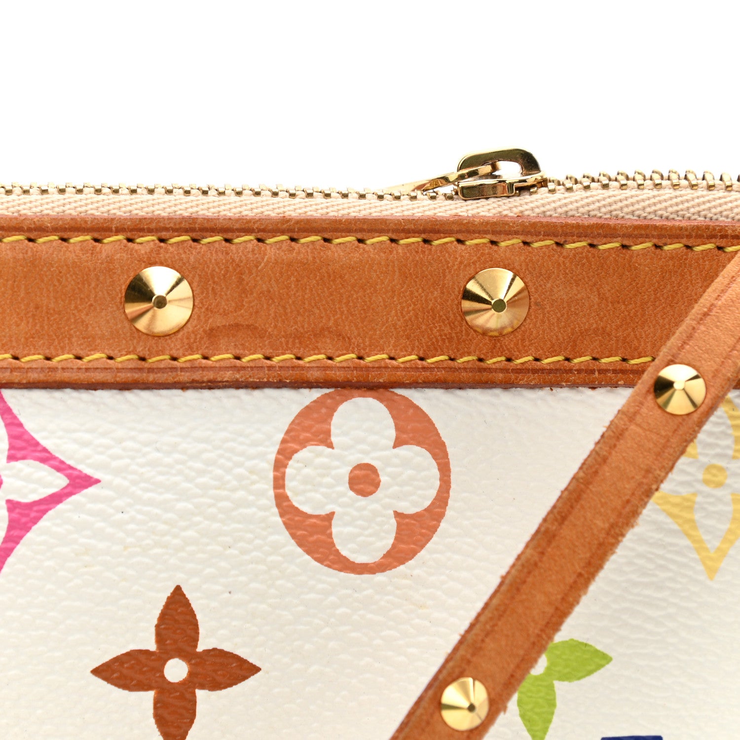 Louis Vuitton Monogram Multicolor Pochette Accessories White 10 of 10