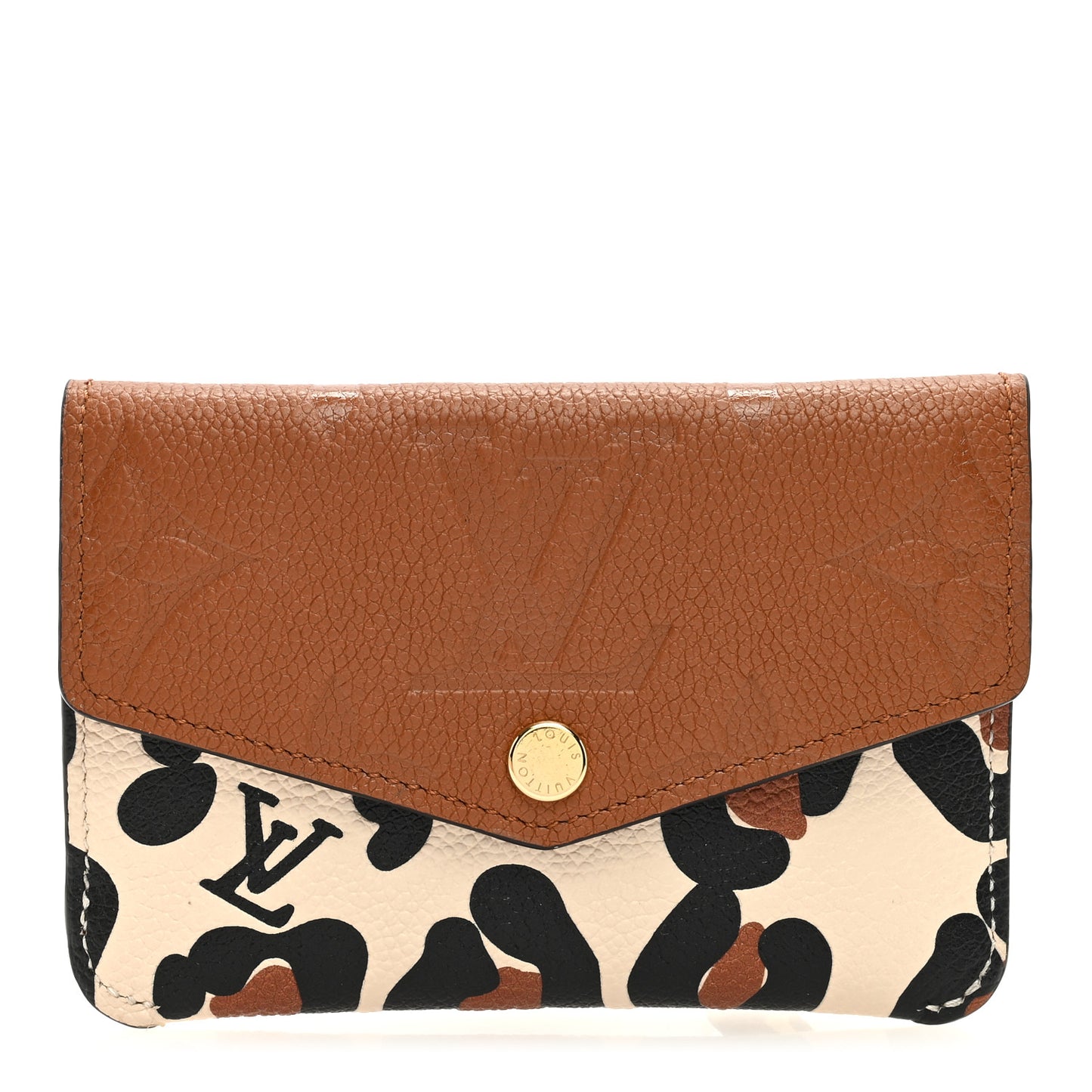LOUIS VUITTON Empreinte Monogram Giant Wild At Heart Key Pouch Caramel