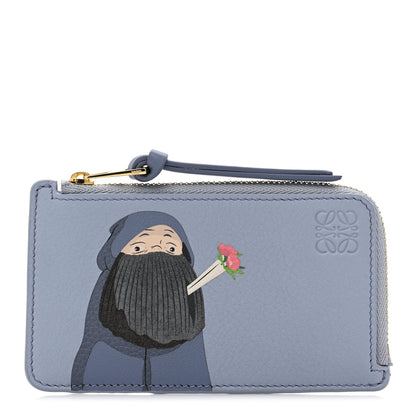 Loewe X HOWL'S MOVING CASTLE Classic Calfskin Markl Coin Cardholder Blueberry 1 of 11