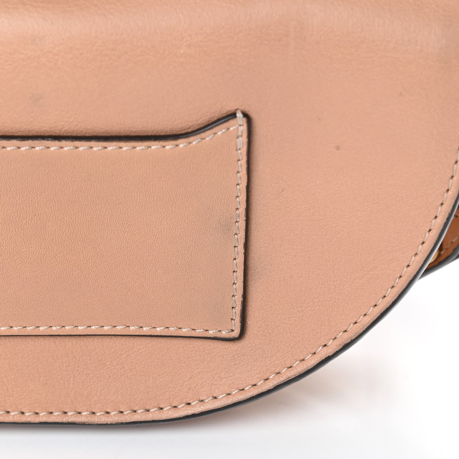 Chloe Calfskin Suede Patchwork Small Nile Bracelet Minaudiere Bag Beige Brown 14 of 15