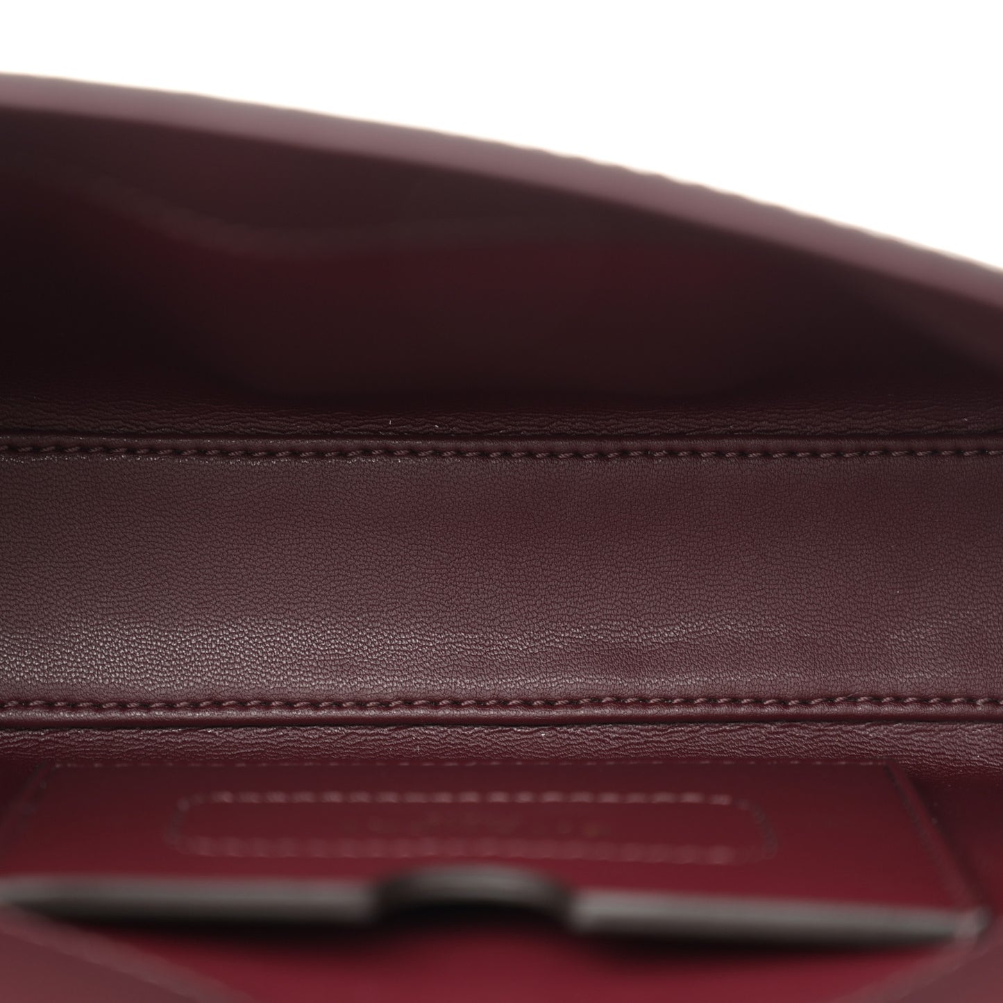 Calfskin Crocodile Embossed Eden Mini Top Handle Burgundy