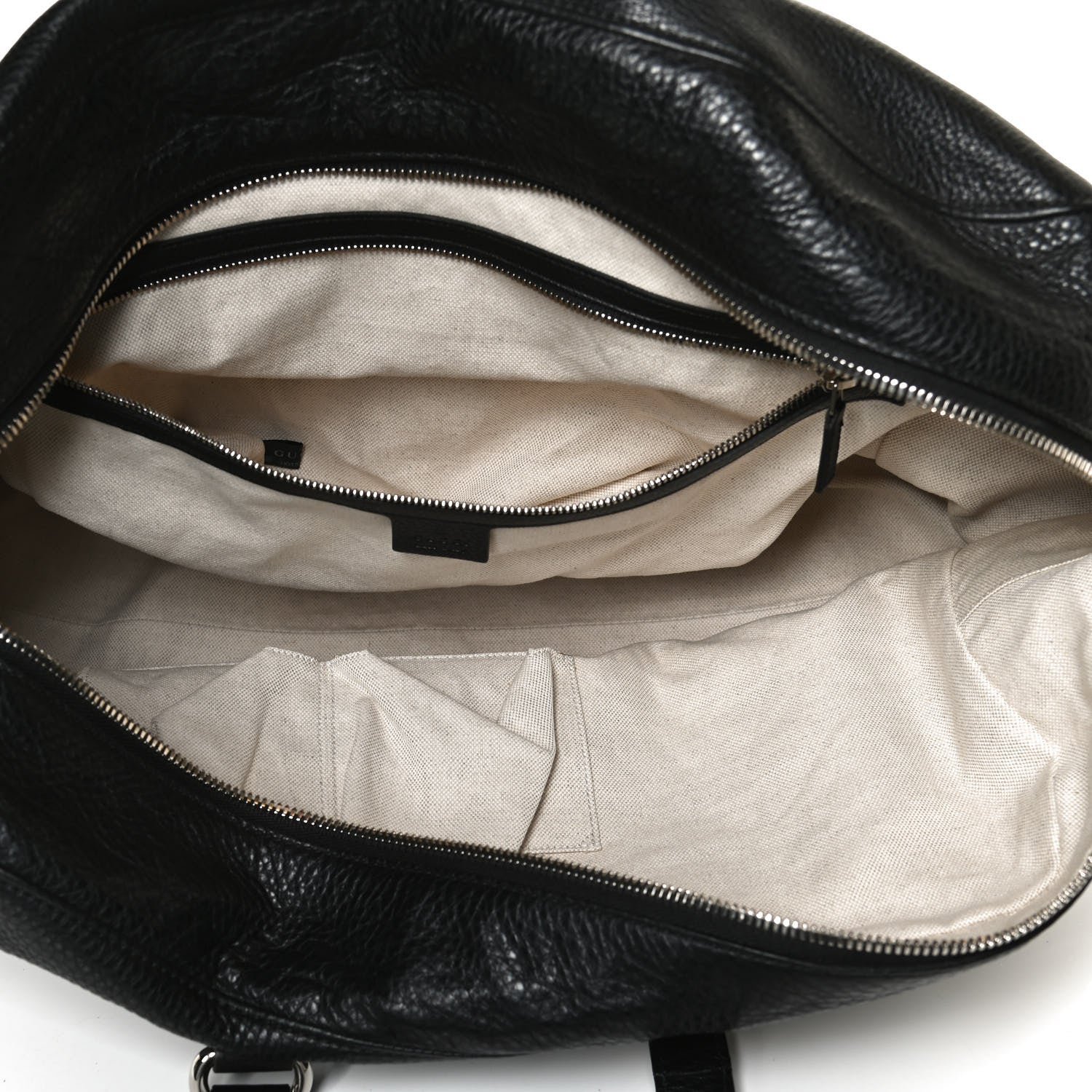 Gucci Pebbled Calfskin Soho Carry On Duffle Black 5 of 15