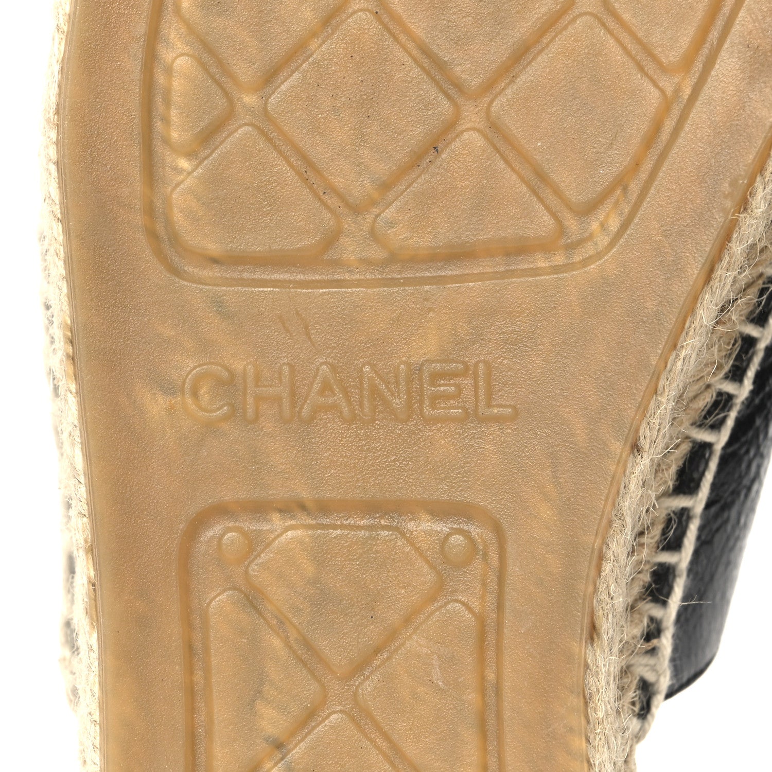 Chanel Iridescent Goatskin Patent CC Espadrille Mules 39 Black 8 of 11