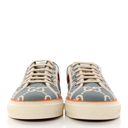Gucci Cotton GG Monogram Web Womens 1977 Tennis Sneakers 40.5 Philod Ivory Mystic White 2 of 9