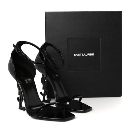 Saint Laurent Patent Calfskin Opyum 110 Sandals 40 Black 10 of 10