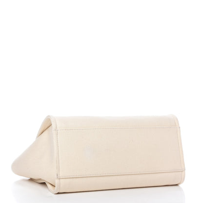 Chanel Canvas Pearl Medium Deauville Tote Ecru Beige 4 of 10