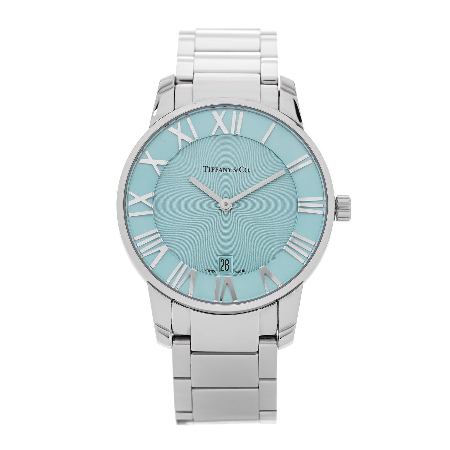 Tiffany Stainless Steel 37mm Atlas 2-Hand Quartz Watch Tiffany Blue 1 of 5