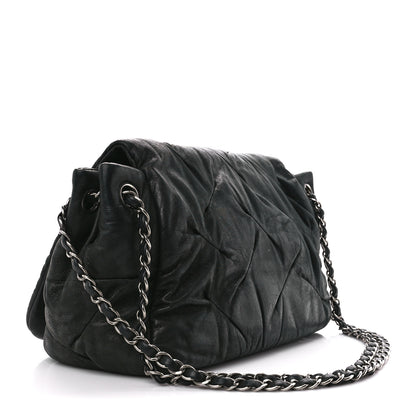 Chanel Iridescent Calfskin Glint Accordion Flap Black 3 of 12