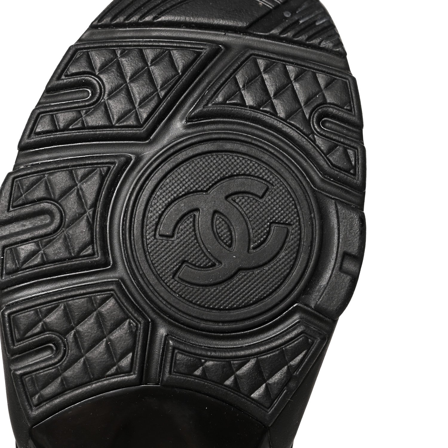 Chanel Calfskin Lambskin CC Uniform Sneakers 40 Black 8 of 8