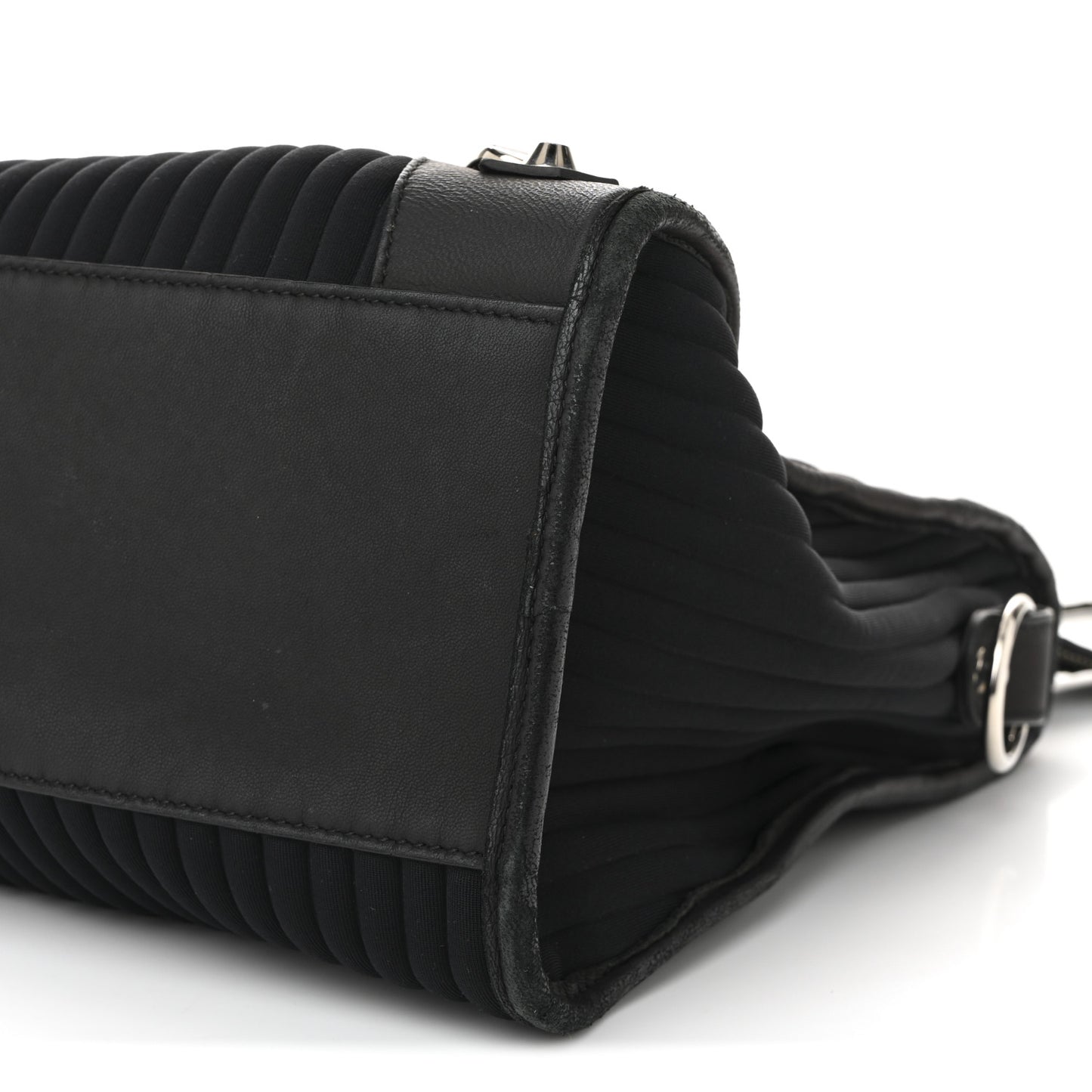Ribbed Neoprene Classic Silver Hardware City Black