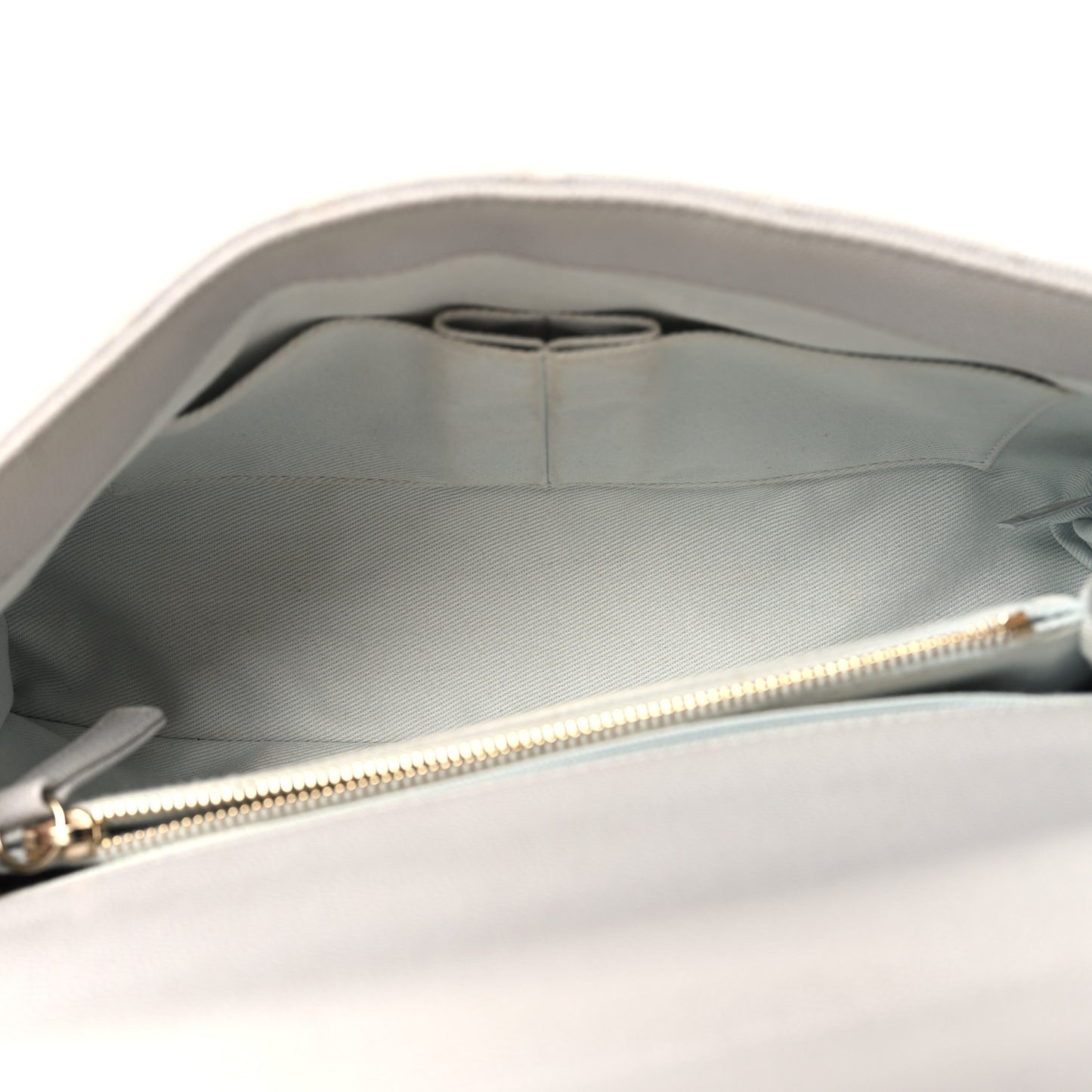 Caviar Quilted Small Coco Handle Flap Light Grey