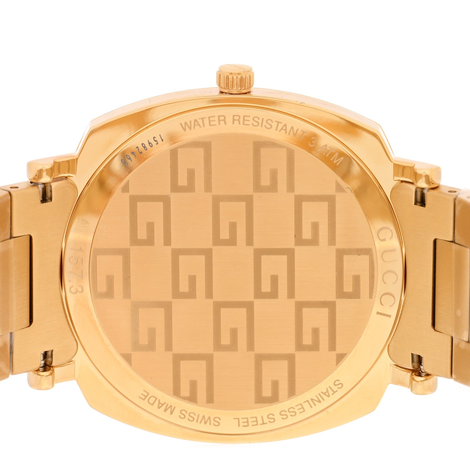 Gucci Stainless Steel 38mm Grip Quartz Watch Gold 1922921