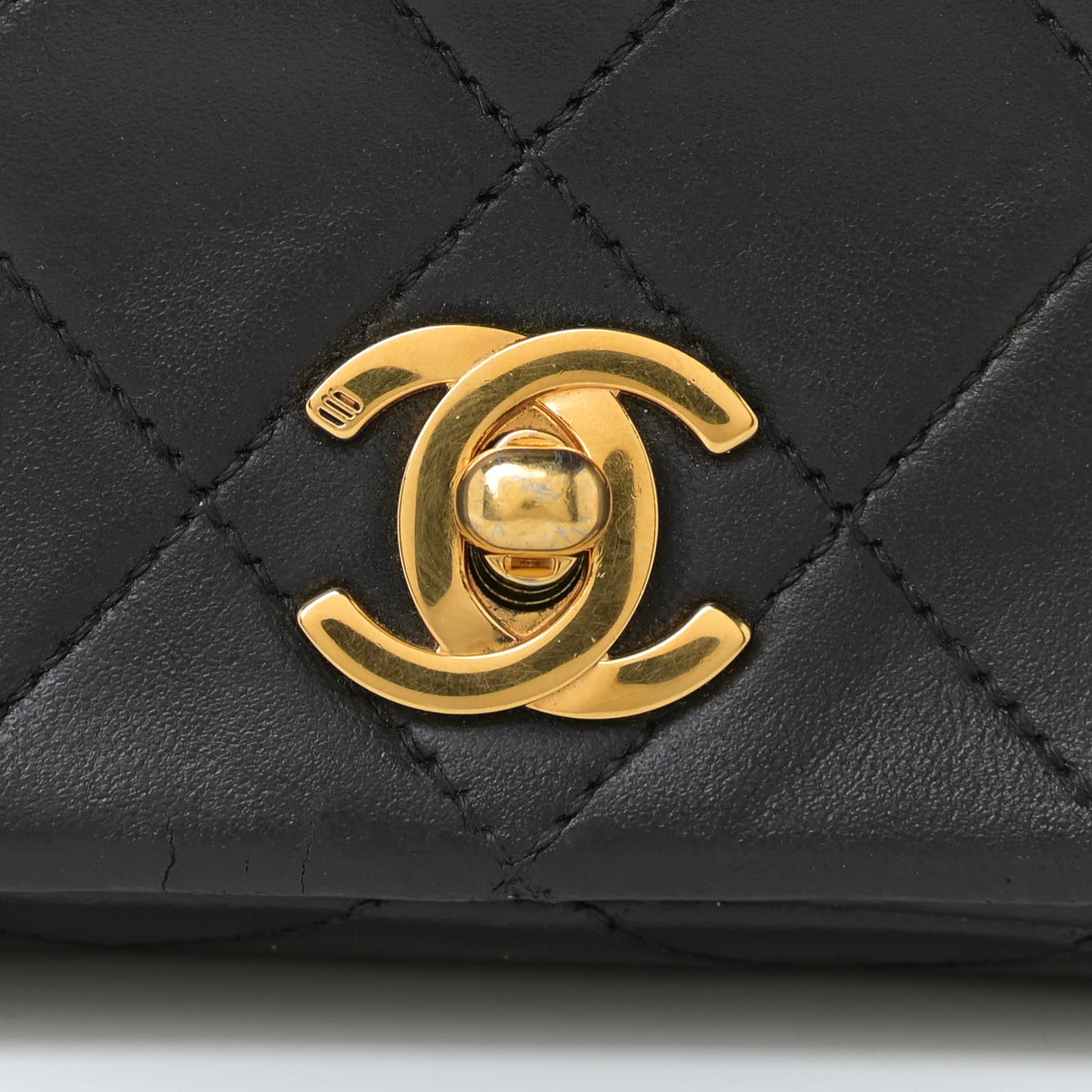 Lambskin Quilted Mini Flap Black
