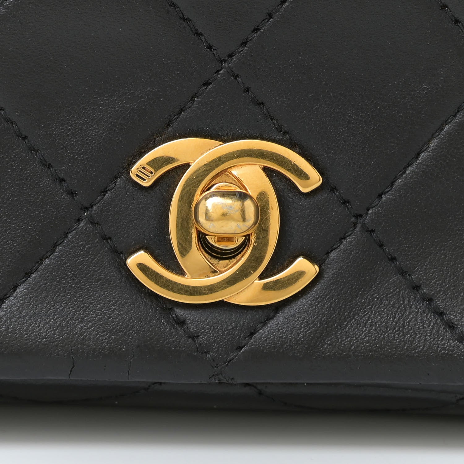 Chanel Lambskin Quilted Mini Flap Black 13 of 14