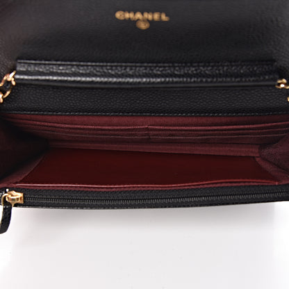 Chanel Caviar Quilted Wallet On Chain WOC Black 5 of 12