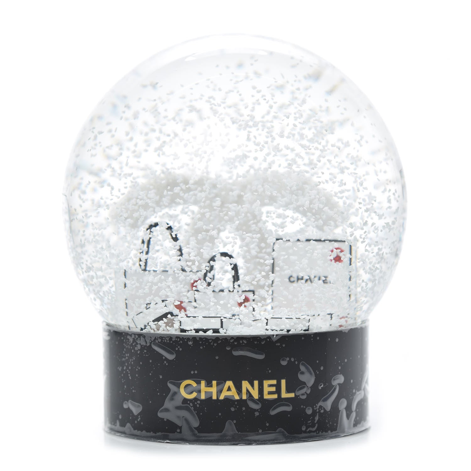 Chanel Glass CC Shopping Bag Snow Globe 2 of 3