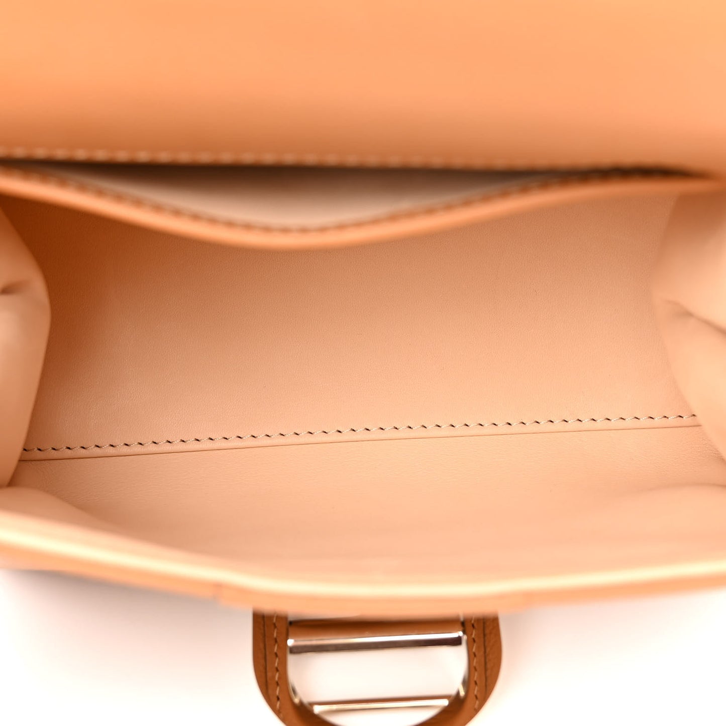 Grained Calfskin Mini Brillant Satchel Natural