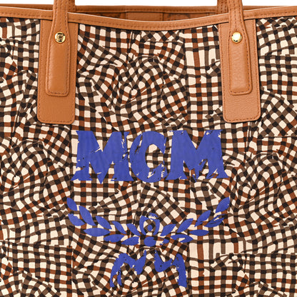 MCM Visetos Medium Liz Reversible Shopper Tote Cognac 13 of 17