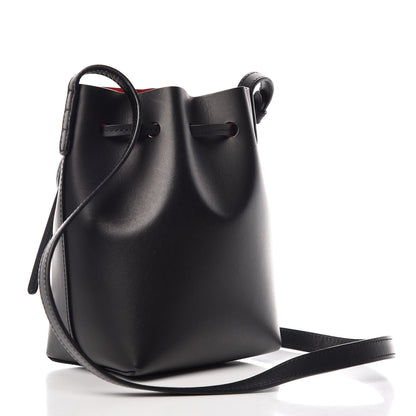 Mansur Gavriel Calfskin Mini Mini Bucket Bag Black Flamma 3 of 8