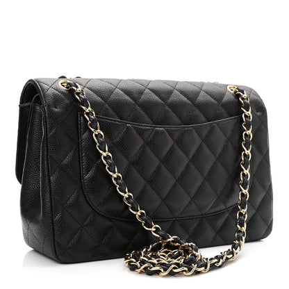 Chanel Caviar Quilted Jumbo Double Flap Black 3 of 11