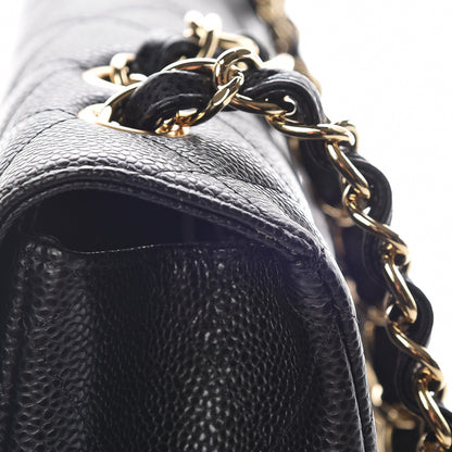 Chanel Caviar Quilted Jumbo Single Flap Black 11 of 12