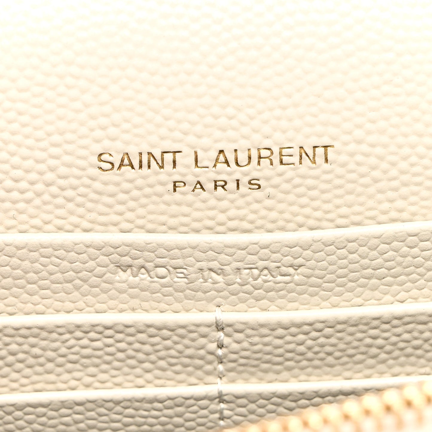 Grain De Poudre Matelasse Chevron Monogram Envelope Chain Wallet Crema Soft