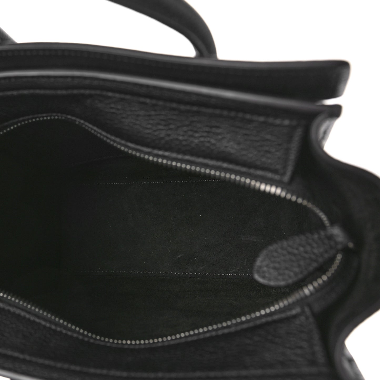 Drummed Calfskin Nano Luggage Black