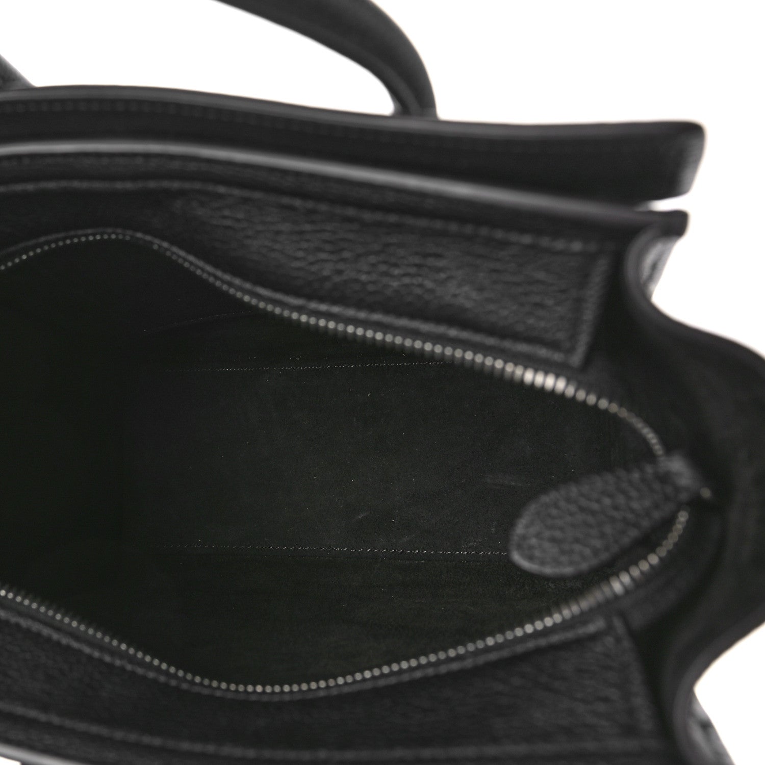 Celine Drummed Calfskin Nano Luggage Black 5 of 8