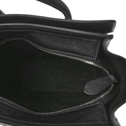 Celine Drummed Calfskin Nano Luggage Black 5 of 8
