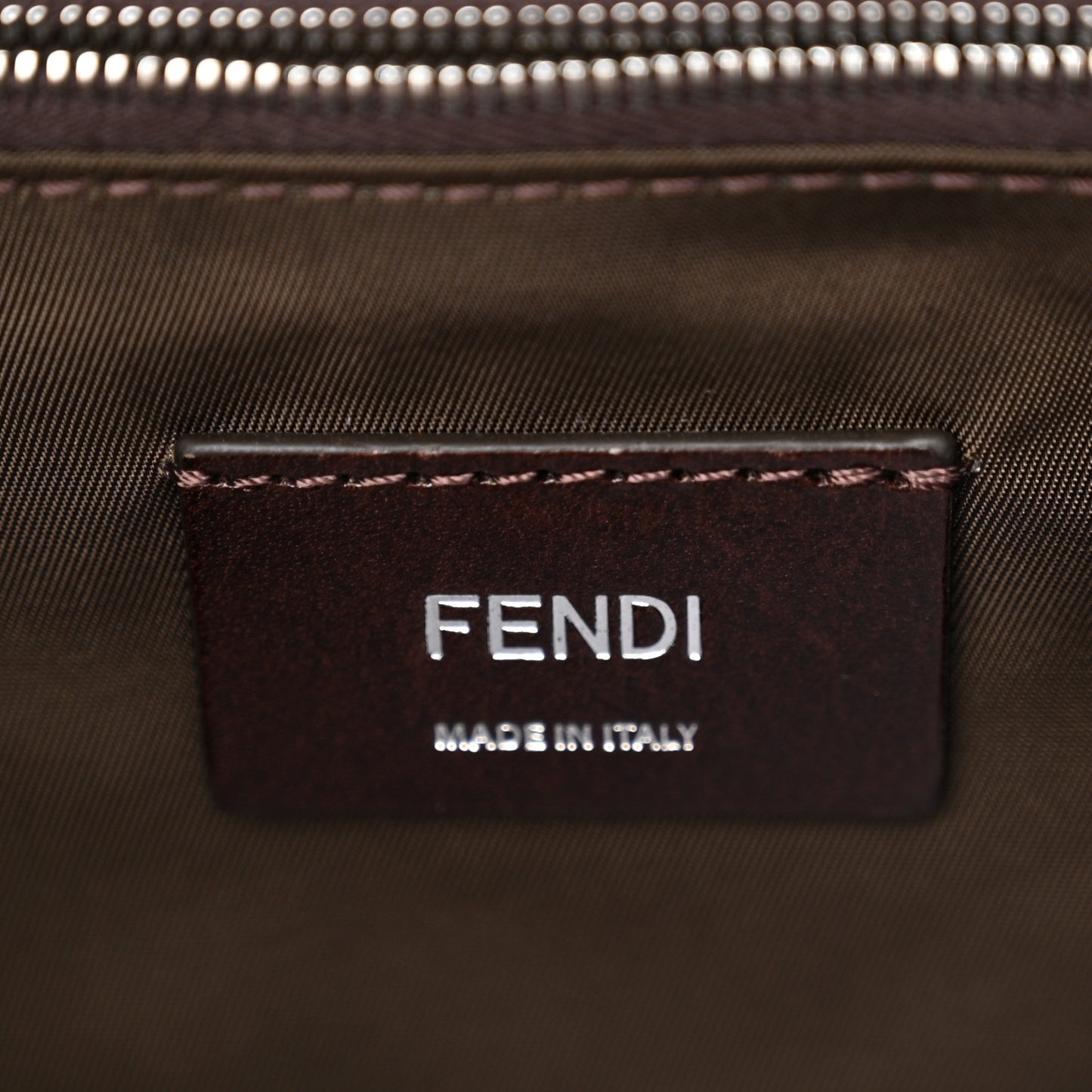 Recycled Fabric Jacquard Vitello Astro FF 1974 Small Fendiness Backpack Tobacco Moro Black