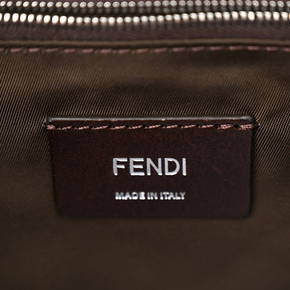 Fendi Recycled Fabric Jacquard Vitello Astro FF 1974 Small Fendiness Backpack Tobacco Moro Black 6 of 11