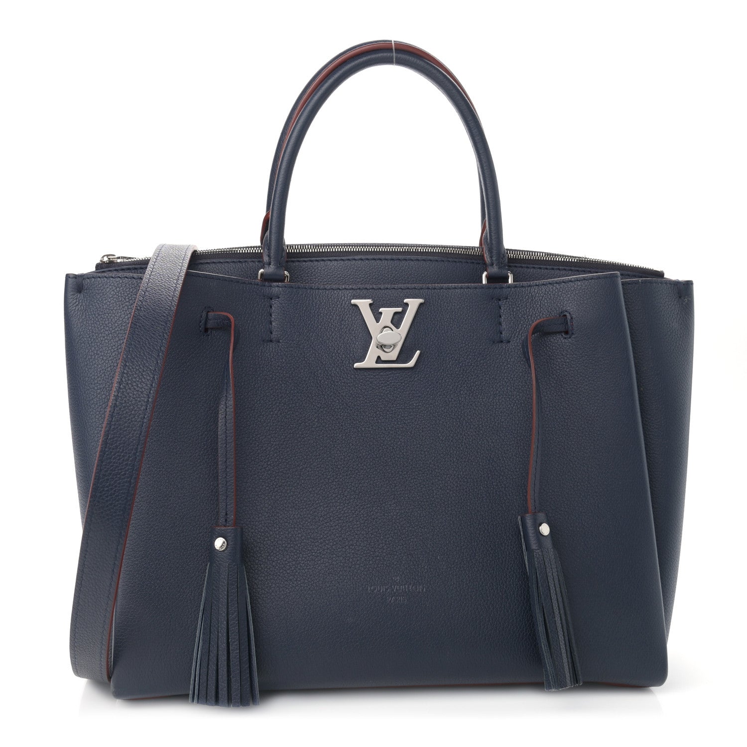 Louis Vuitton Calfskin Lockmeto Marine Rouge 1 of 11