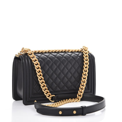 Chanel Calfskin Quilted Medium Boy Flap Black 4 of 9