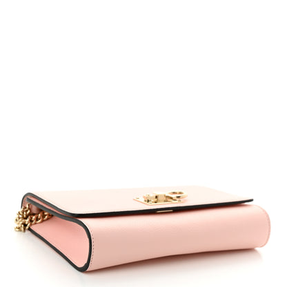 Salvatore Ferragamo Calfskin Gancini Wallet On Chain Pink 5 of 9
