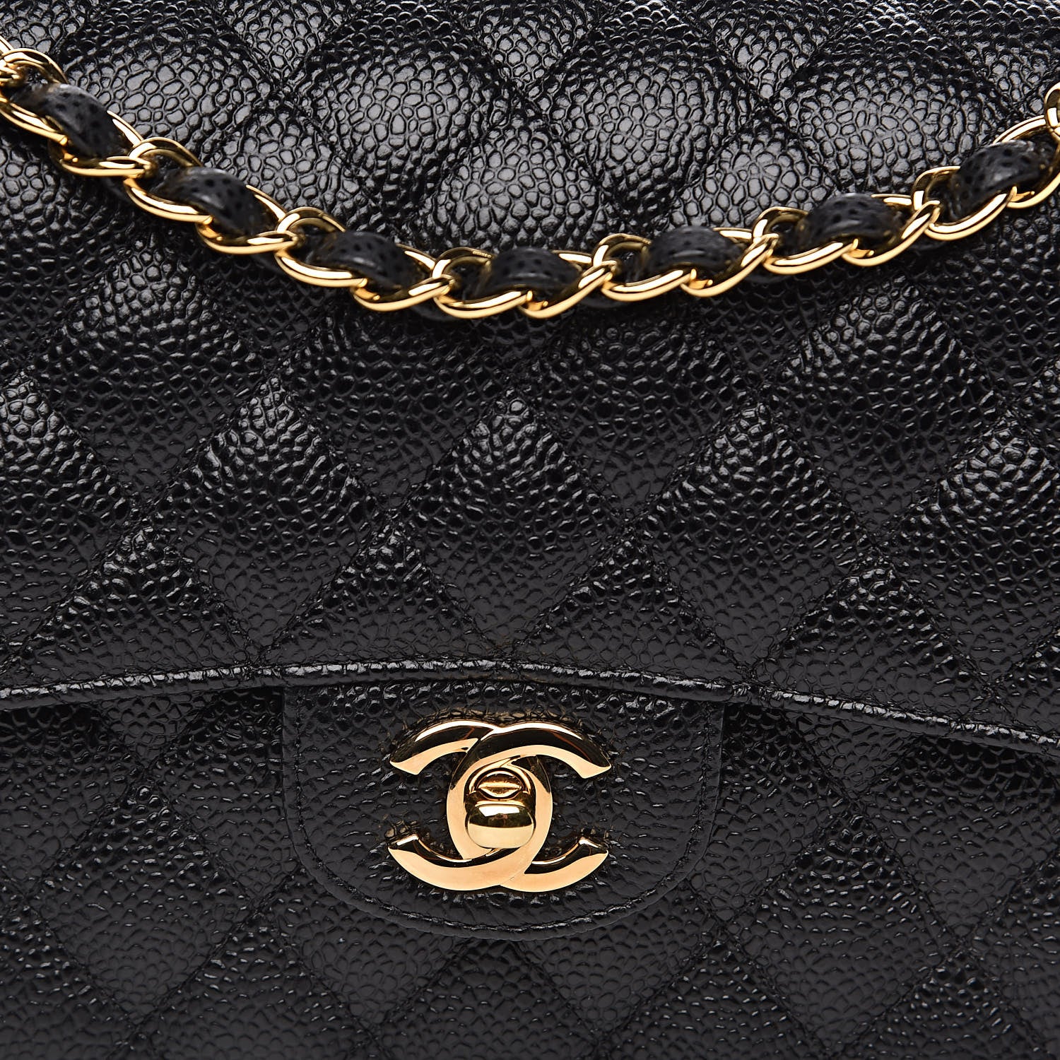 Chanel Caviar Quilted Medium Double Flap Black 10 of 10