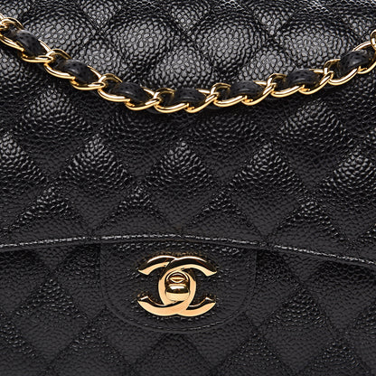 Chanel Caviar Quilted Medium Double Flap Black 10 of 10