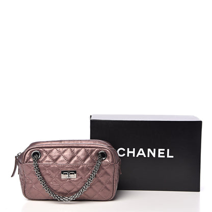 Chanel Metallic Aged Calfskin Quilted Small Reissue Camera Case Rose Fonce 18 of 18