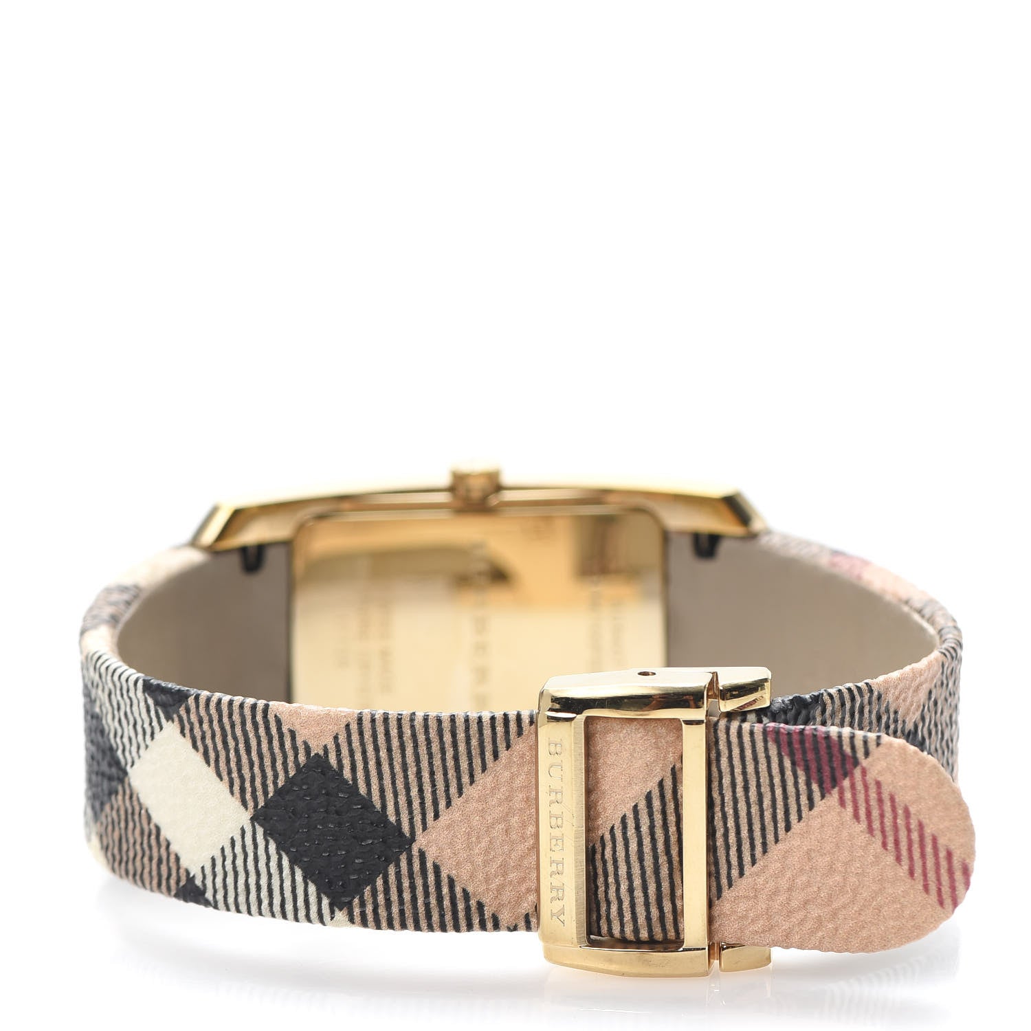 Burberry Stainless Steel Calfskin 25mm Heritage Nova Check Quartz Watch Gold BU9407 3 of 5