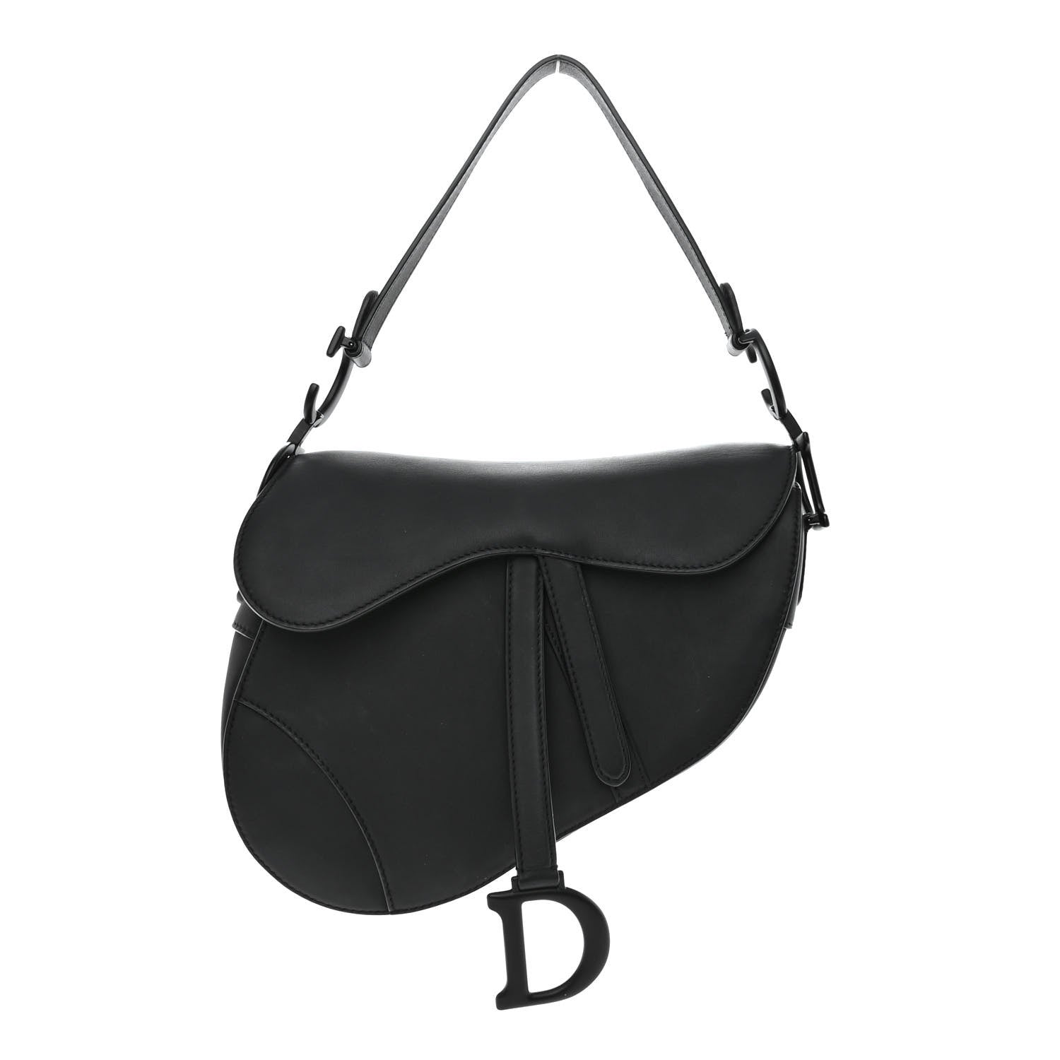 Christian Dior Ultra Matte Calfskin Saddle Bag Black 1 of 10