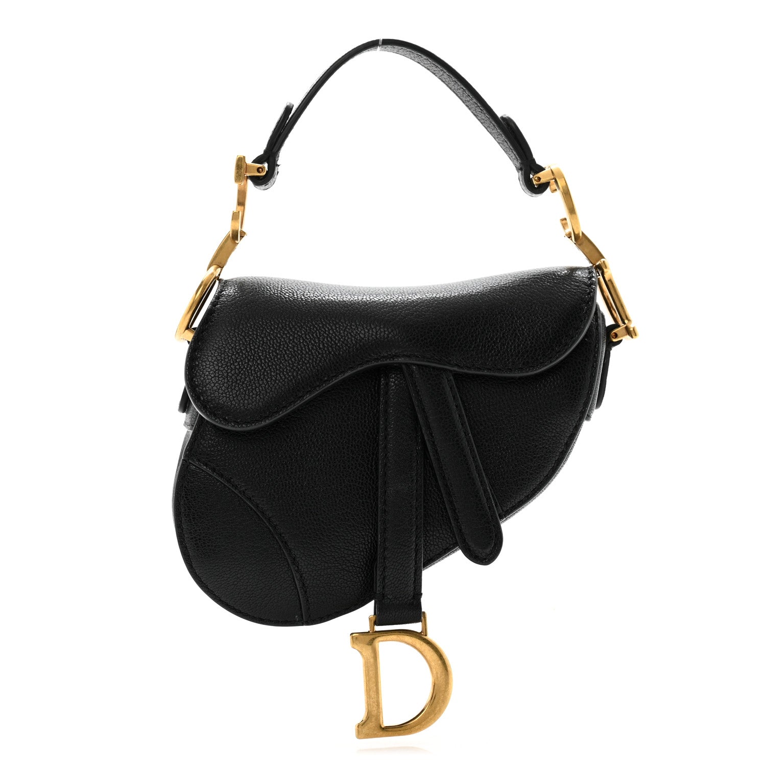 Christian Dior Goatskin Micro Saddle Bag Black 1 of 12