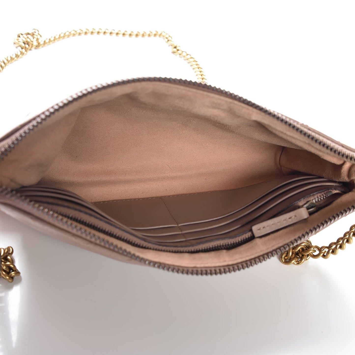 Calfskin Matelasse Mini GG Marmont Chain Bag Porcelain Rose