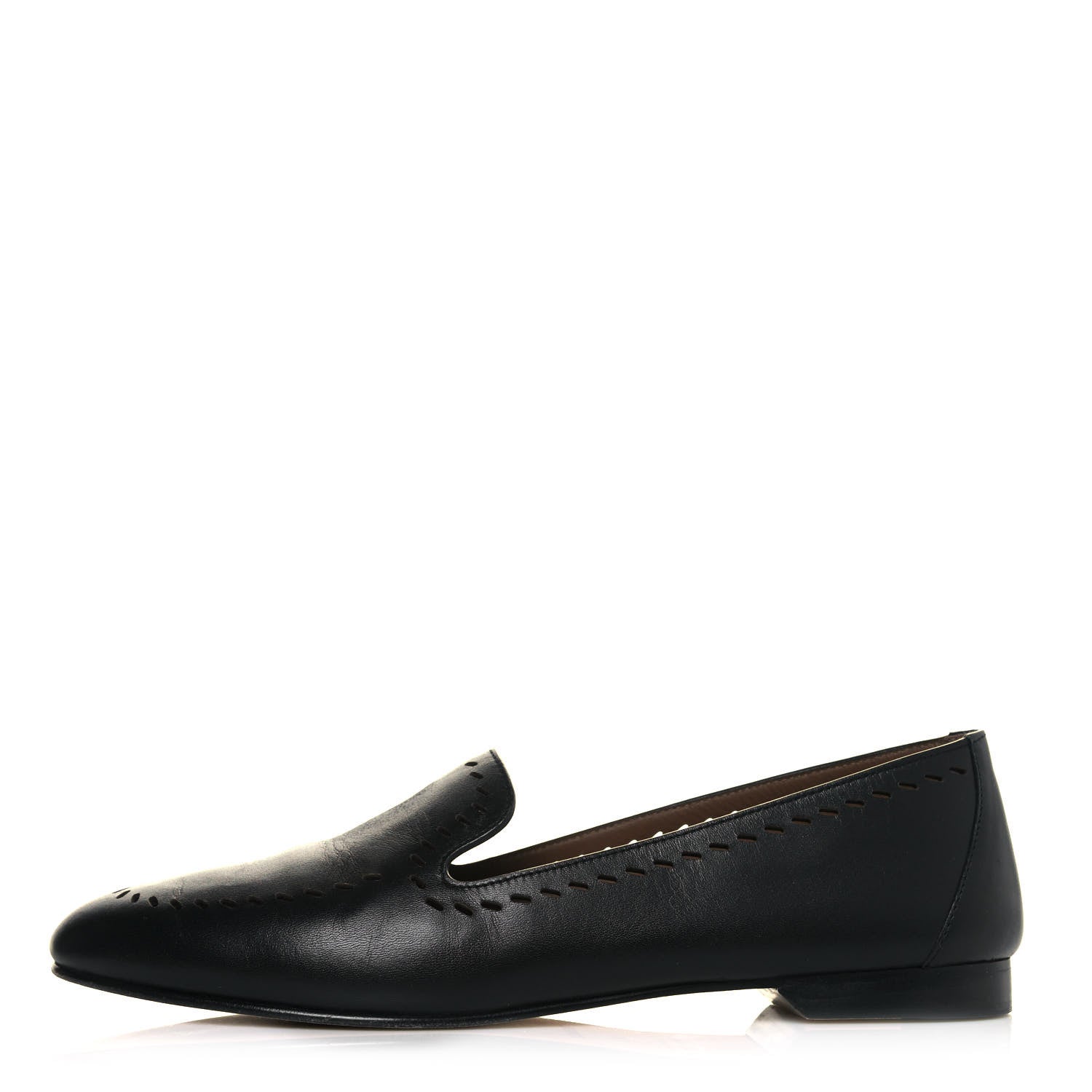 Hermes Calfskin Ovale Moccasin Loafers 38.5 Black 1 of 10