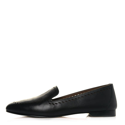 Hermes Calfskin Ovale Moccasin Loafers 38.5 Black 1 of 10