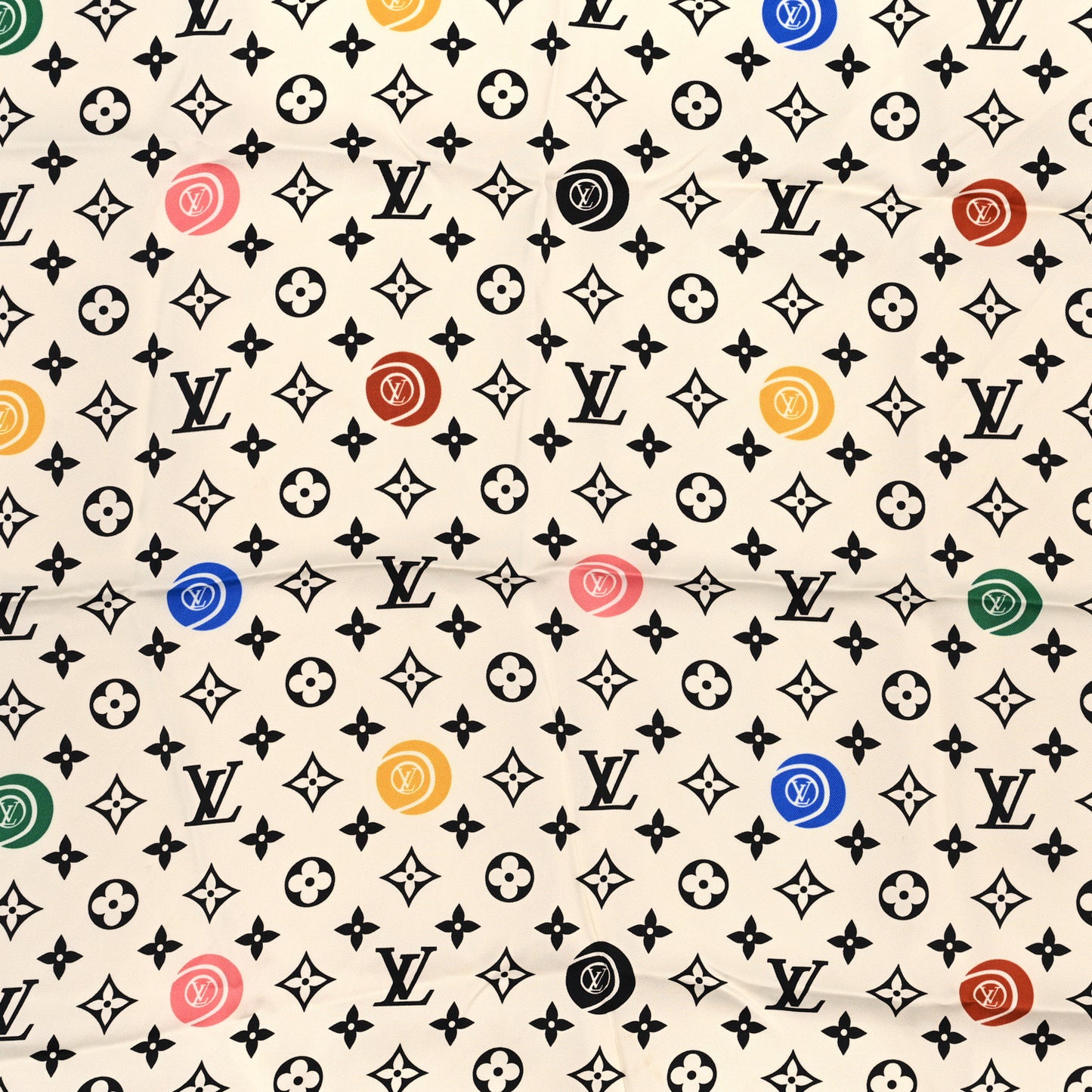 Silk Monogram LV Match Scarf White Multicolor