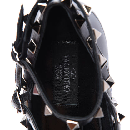 Valentino Garavani Patent Rockstud Cage Ballerina Flats 36 Black 8 of 11