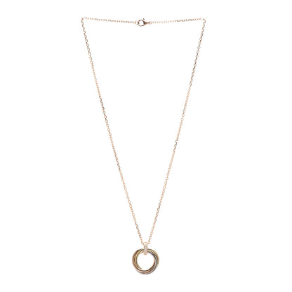 Cartier 18K Pink White Yellow Gold Diamond Trinity Pendant Necklace 3 of 5