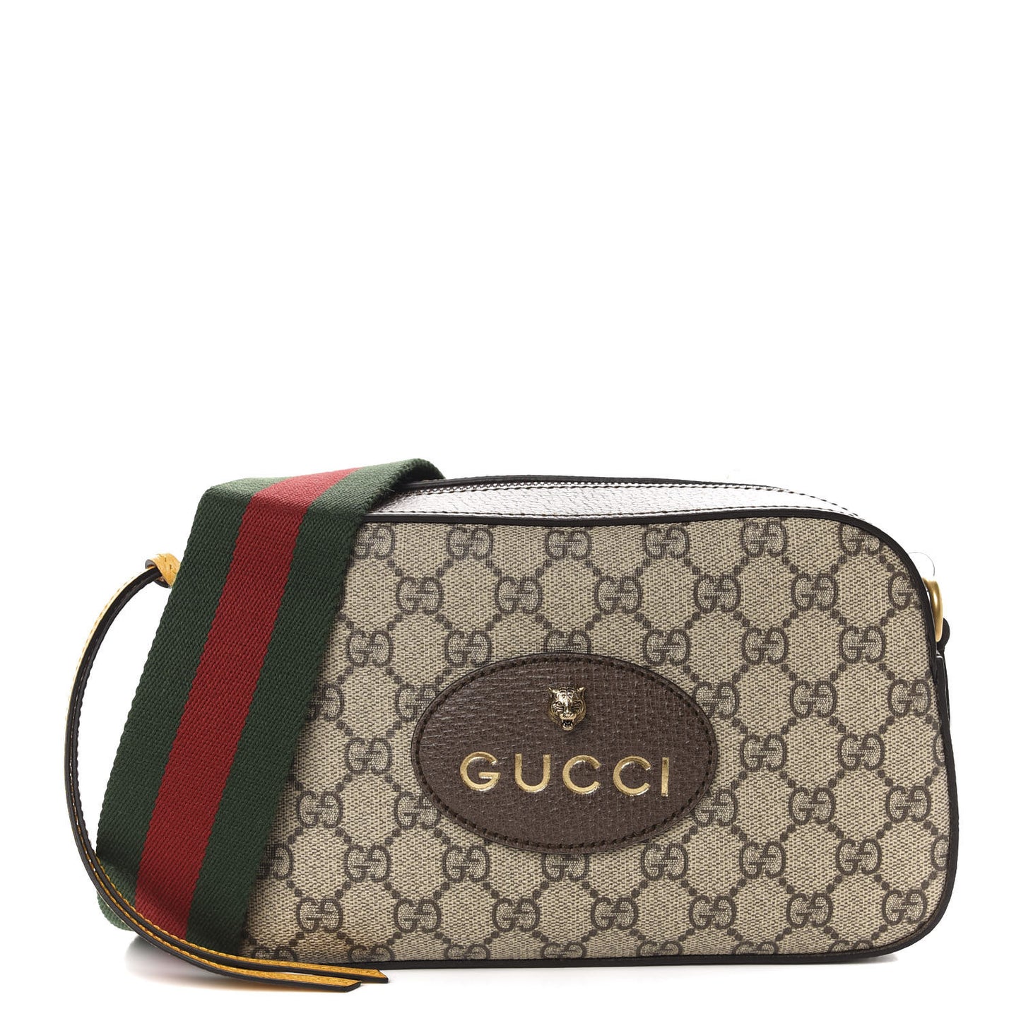 GG Supreme Monogram Web Neo Vintage Shoulder Bag Beige New Acero Crop