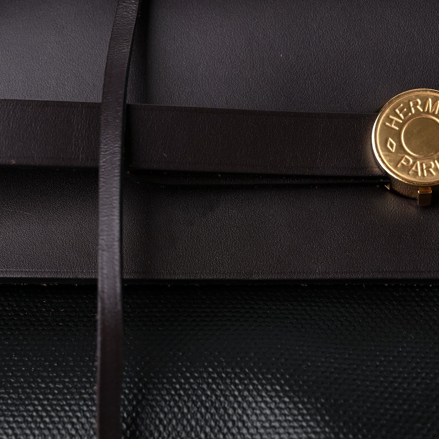Hermes Toile H Berline Vache Hunter Herbag Zip 39 MM Black Ebene 12 of 12