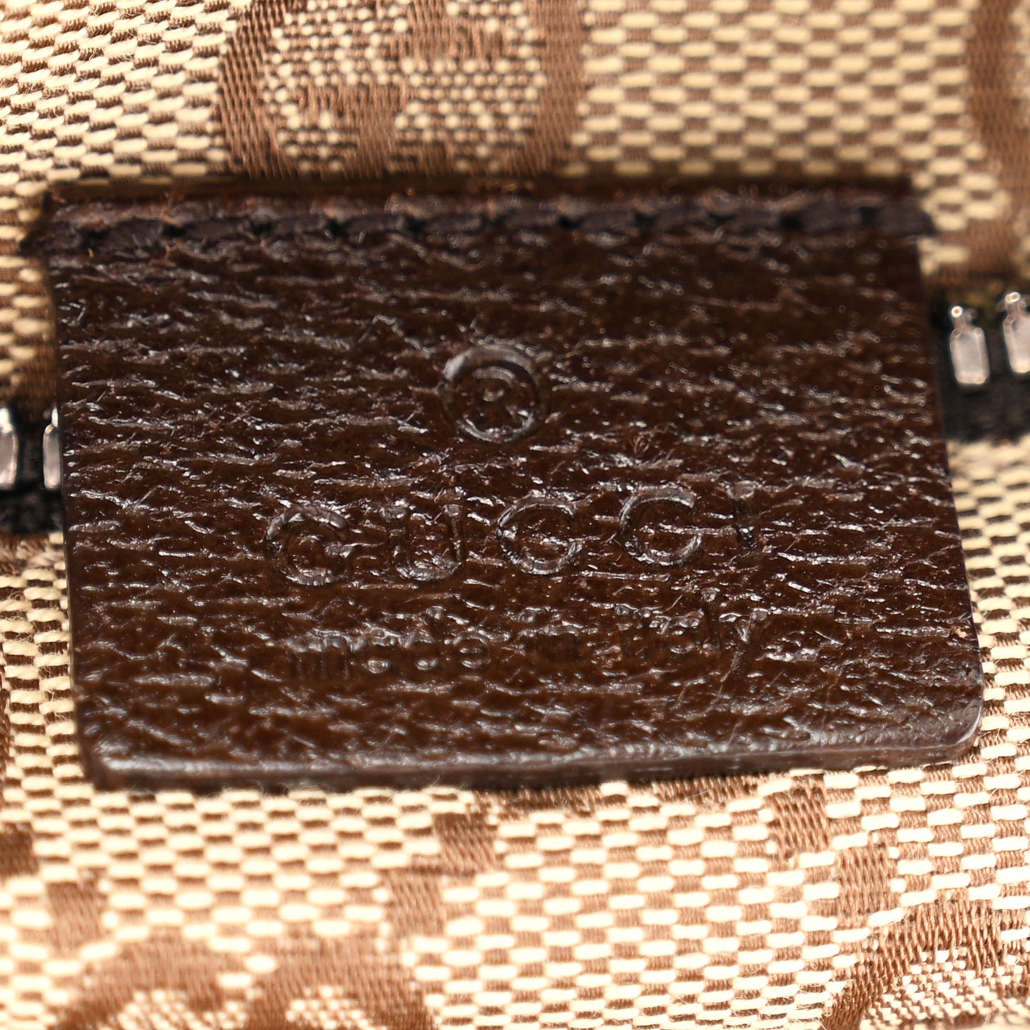 GG Monogram Double Pocket Belt Bag Dark Brown