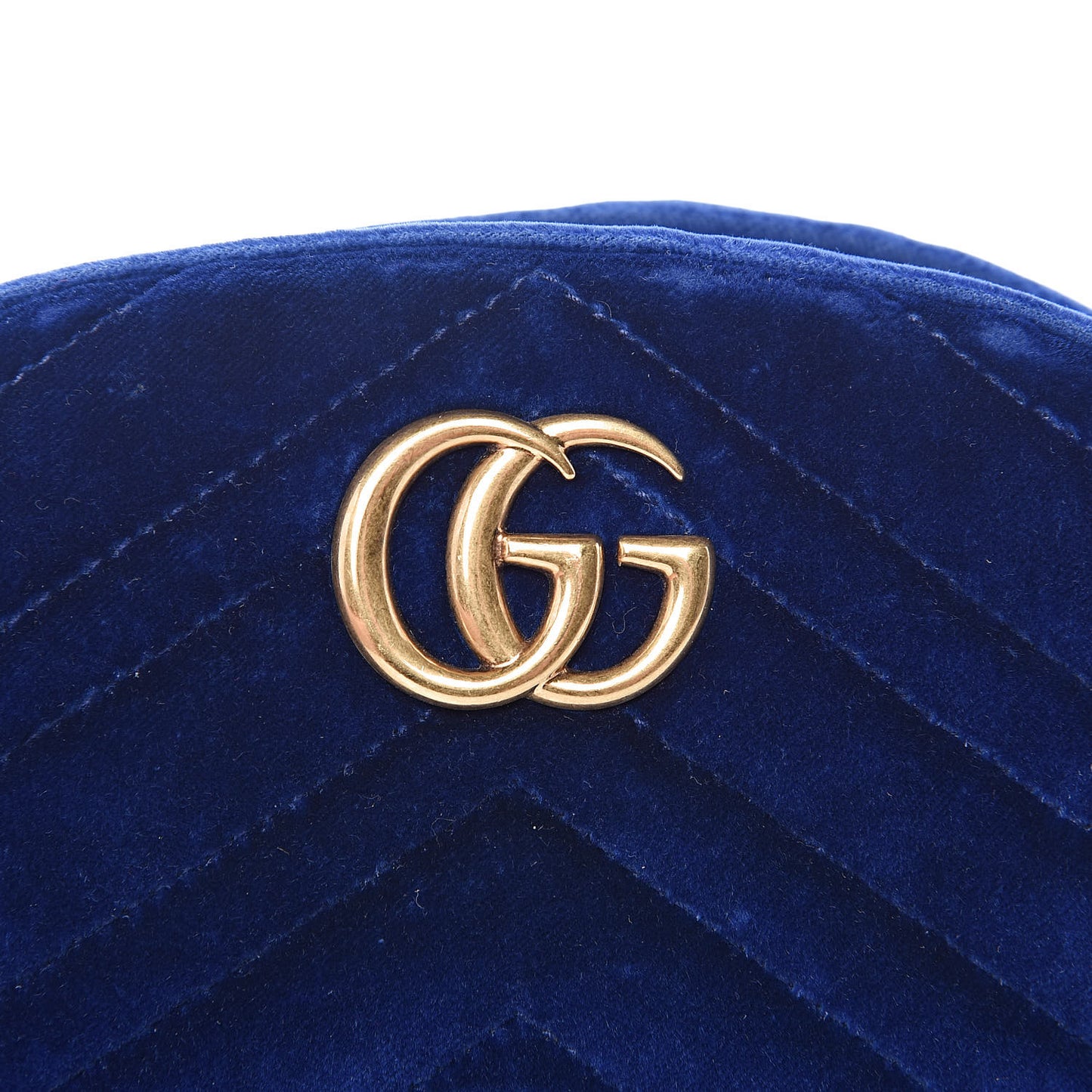 Velvet Matelasse GG Marmont Belt Bag 85 34 Cobalt Blue